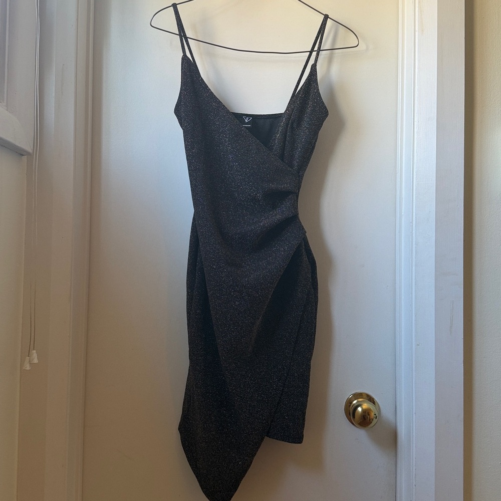 Windsor Gold Sparkle Mini Dress